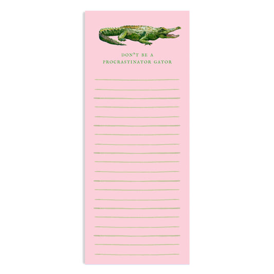 Don't Be a Procrastinator Gator Notepad