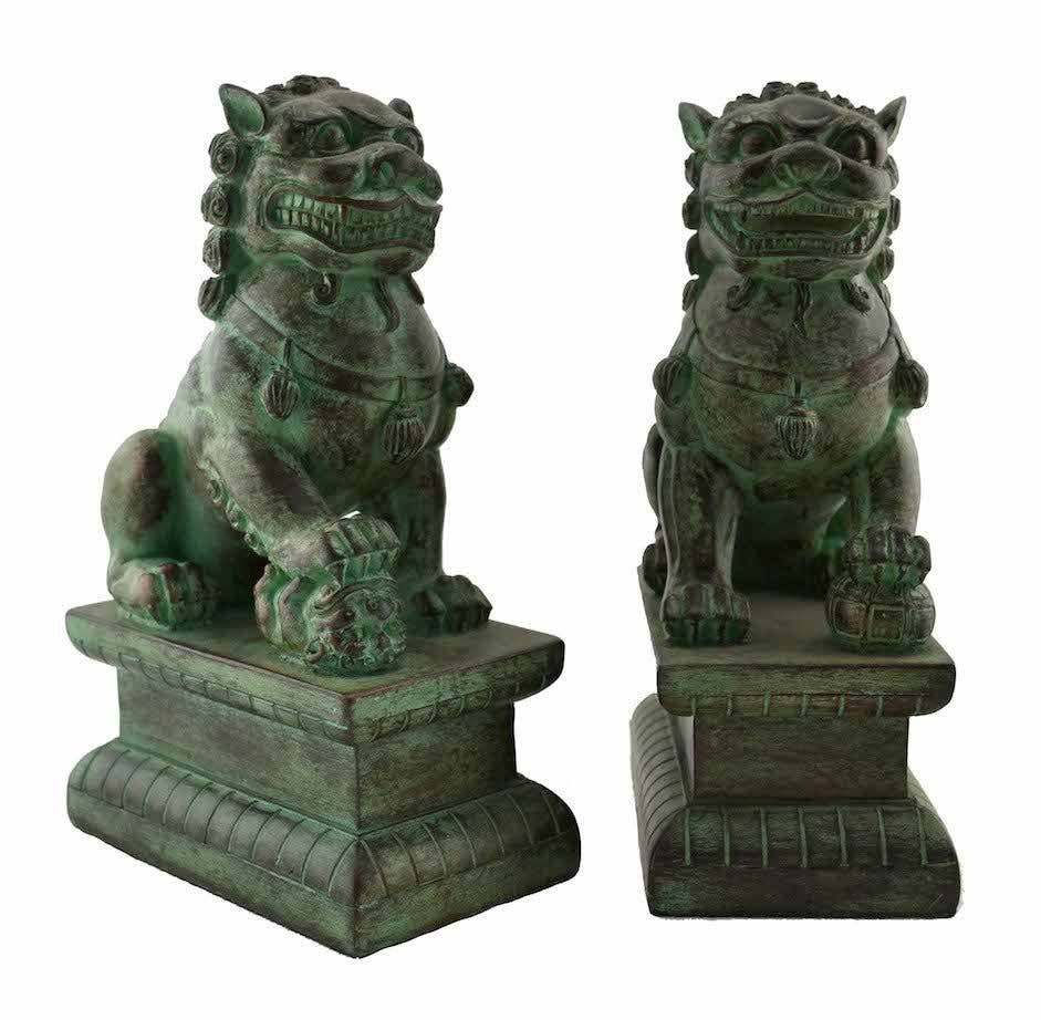 Fu Dog Set Bronze