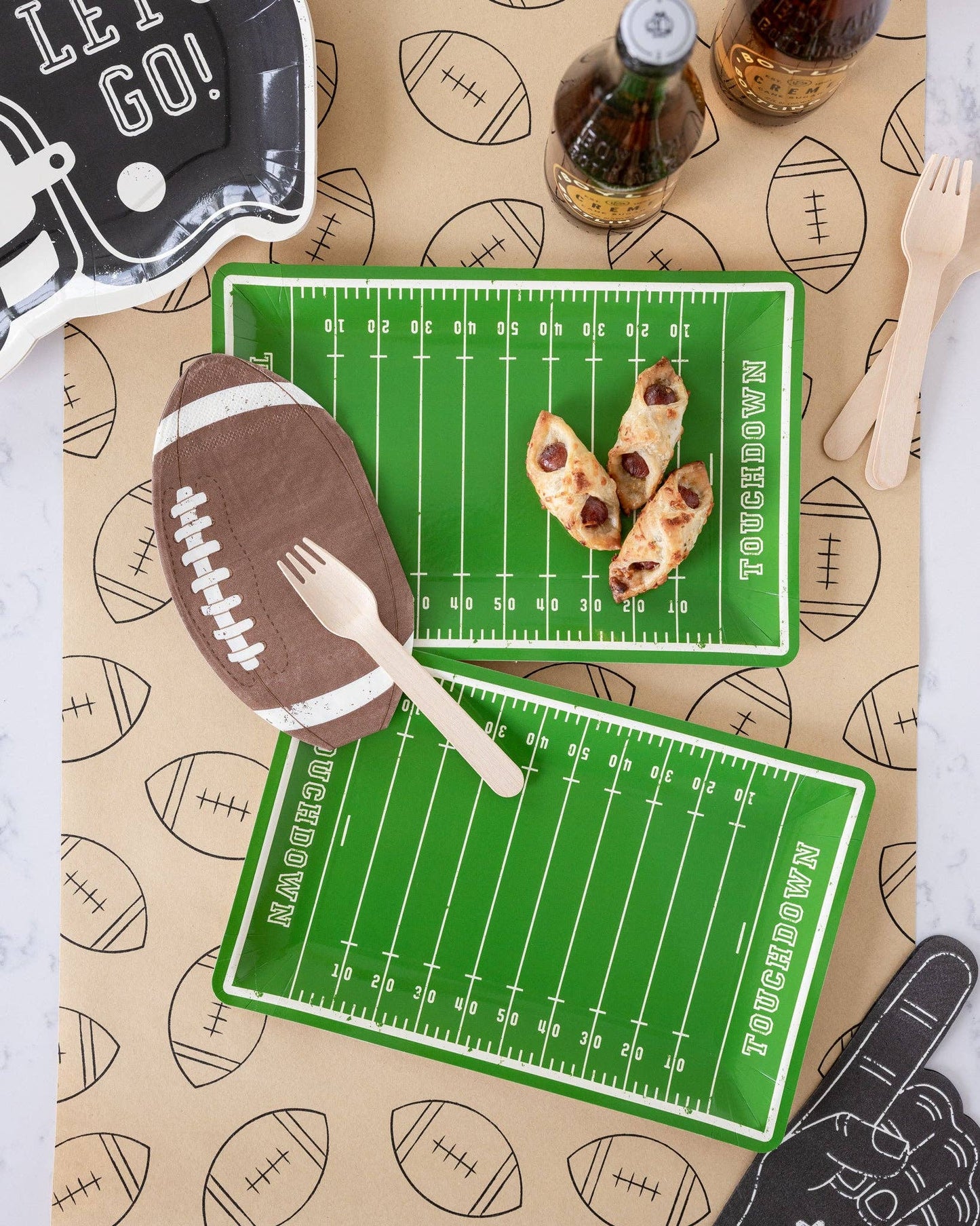 Football Shaped Paper Dinner Napkin (24ct)
