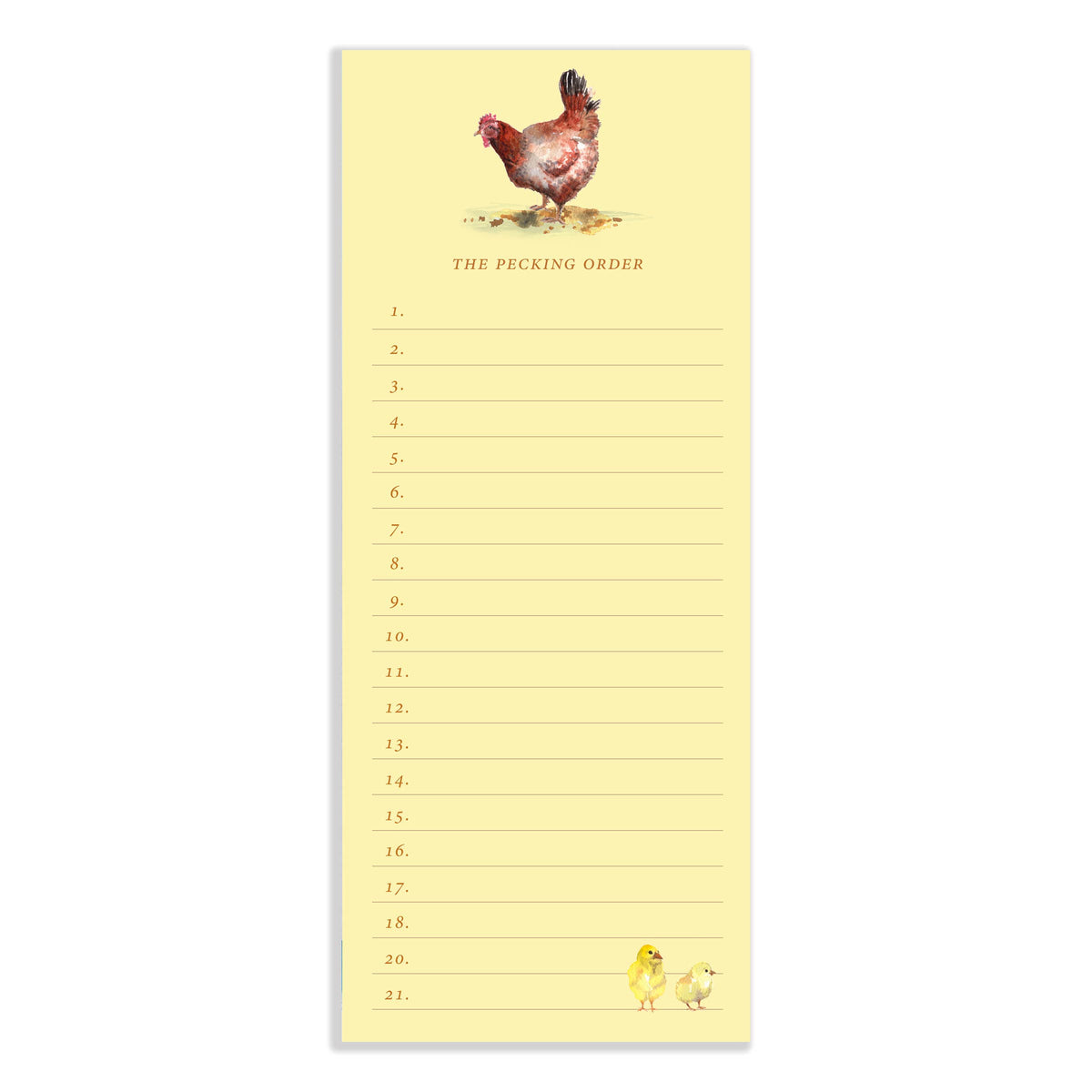 The Pecking Order Chicken Notepad