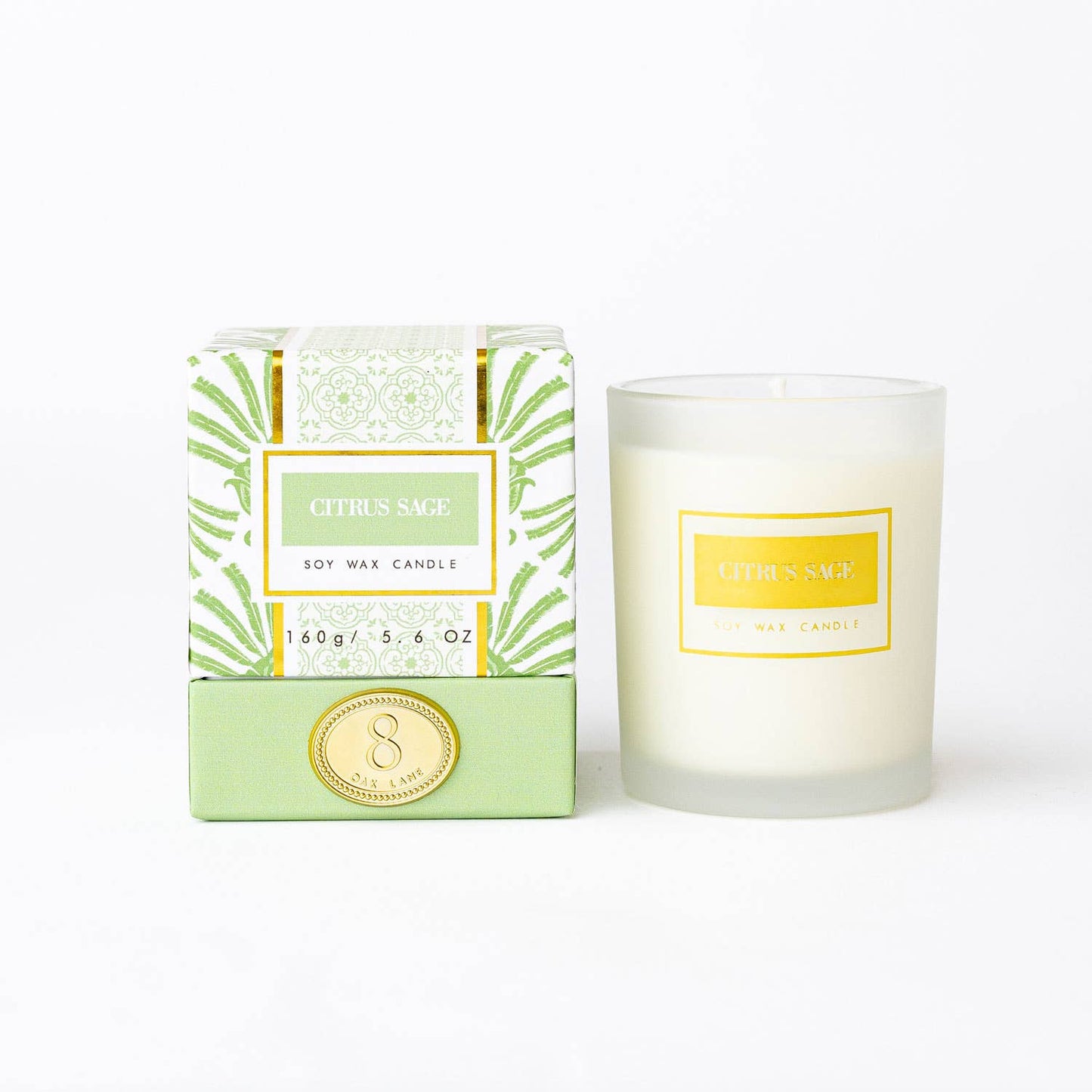 Citrus Sage Boxed Soy Wax Candle, 5.6oz