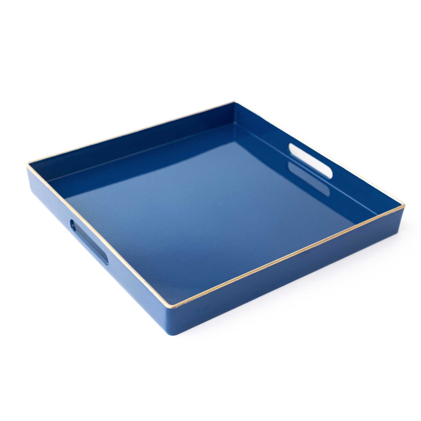 Navy Square Resin Serving Tray, 13-Inch