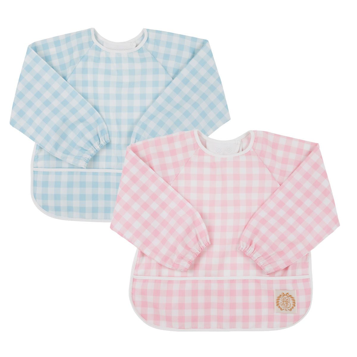 TBBC Biscuit Bib - Gingham (Pink or Blue)