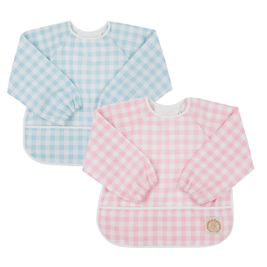 TBBC Biscuit Bib - Gingham (Pink or Blue)