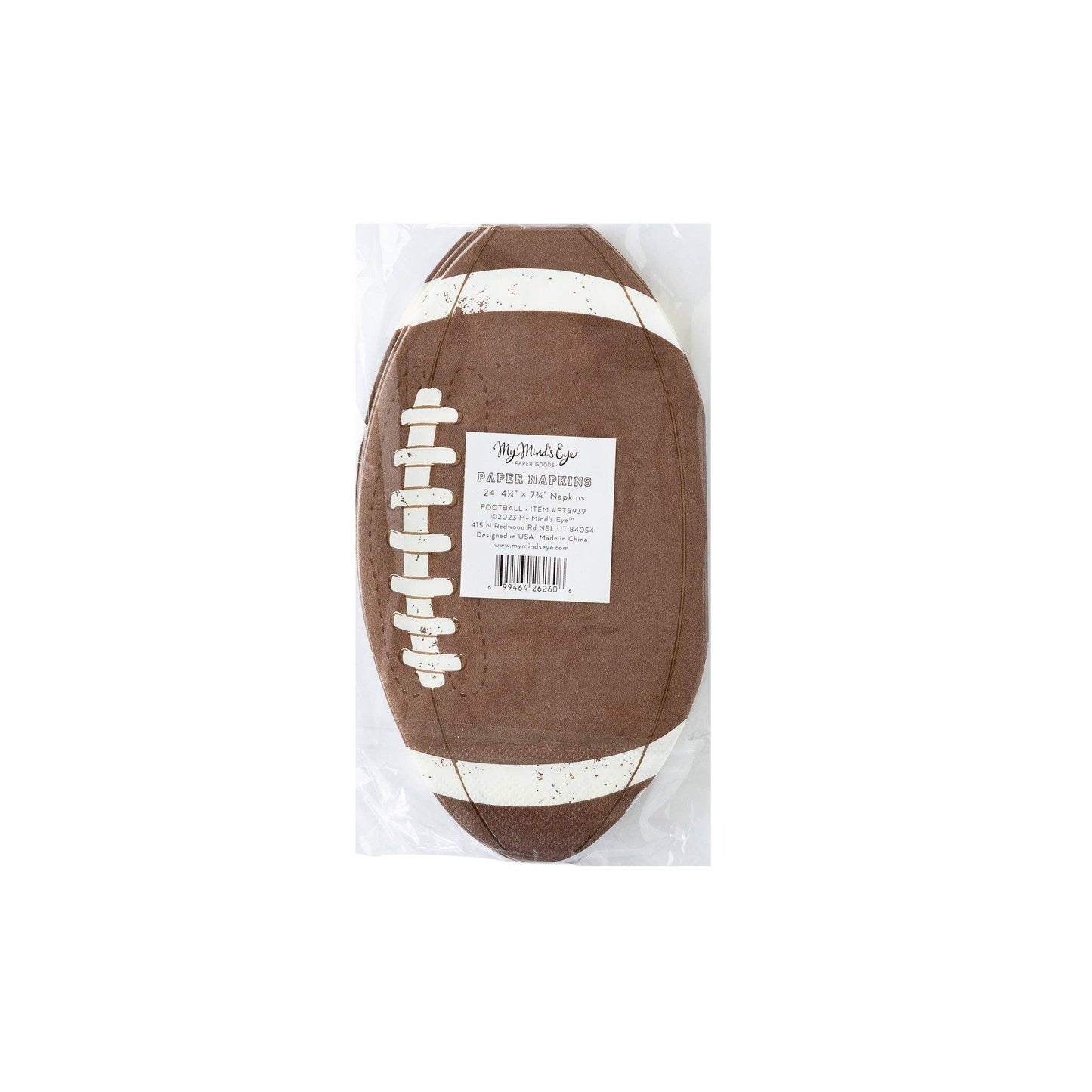 Football Shaped Paper Dinner Napkin (24ct)