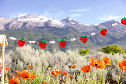 Strawberry Felt Banner