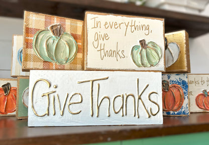 Thanksgiving Wooden Decor Blocks