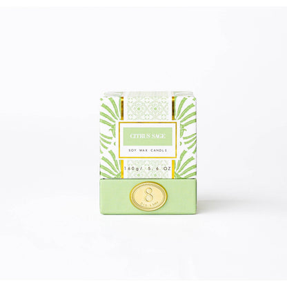 Citrus Sage Boxed Soy Wax Candle, 5.6oz