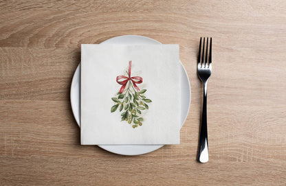 Mistletoe Christmas Cocktail Napkin (20ct)