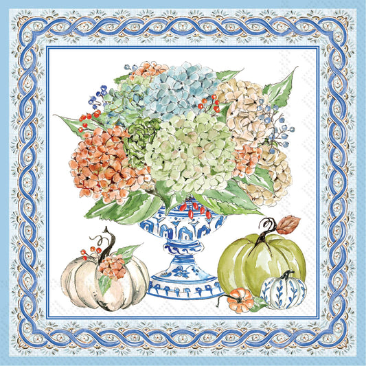 Fall Hydrangea Urn Cocktail Napkins (2oct)
