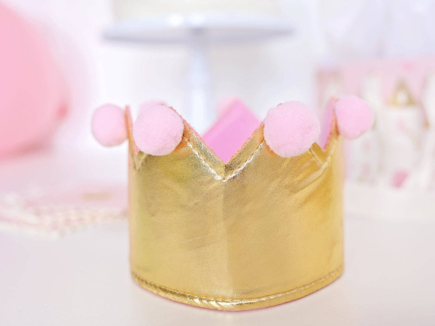 Gold & Pink Princess Birthday Crown