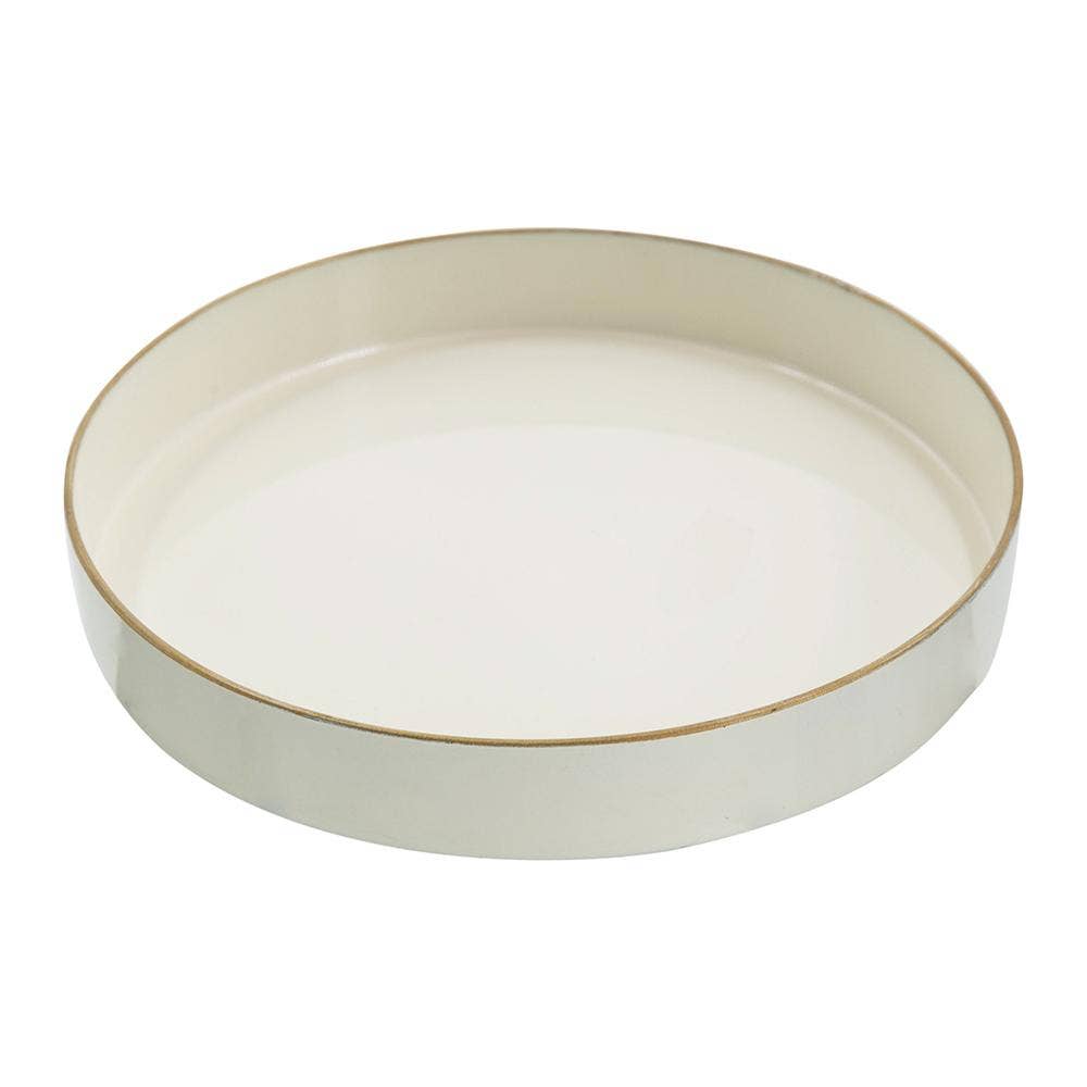 Mimosa Round Tray - White