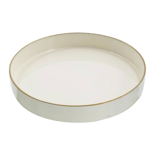 Mimosa Round Tray - White
