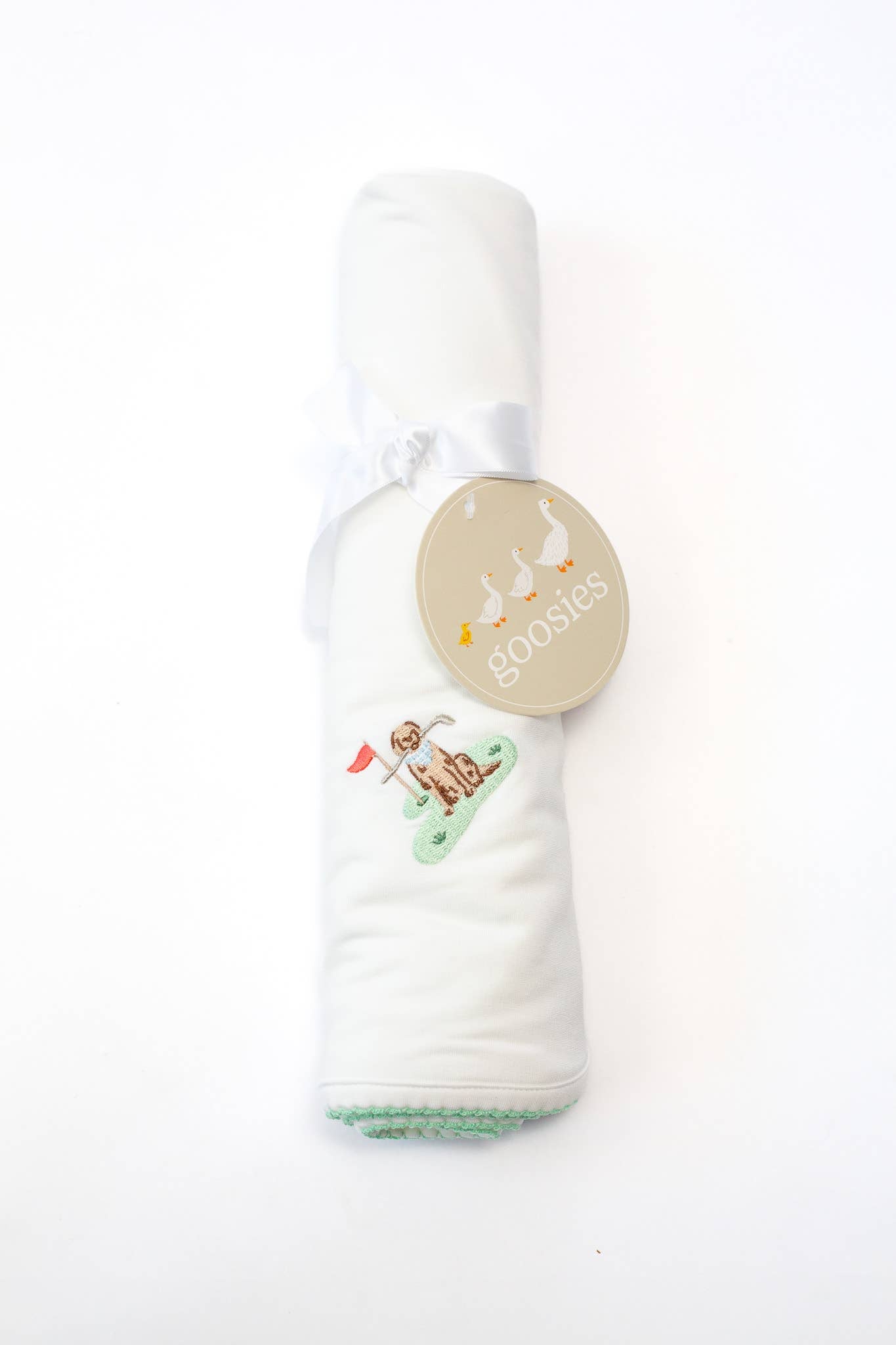 Pip Embroidered Blanket - Golf Dog