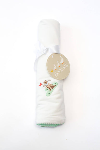 Pip Embroidered Blanket - Golf Dog