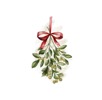 Mistletoe Christmas Cocktail Napkin (20ct)