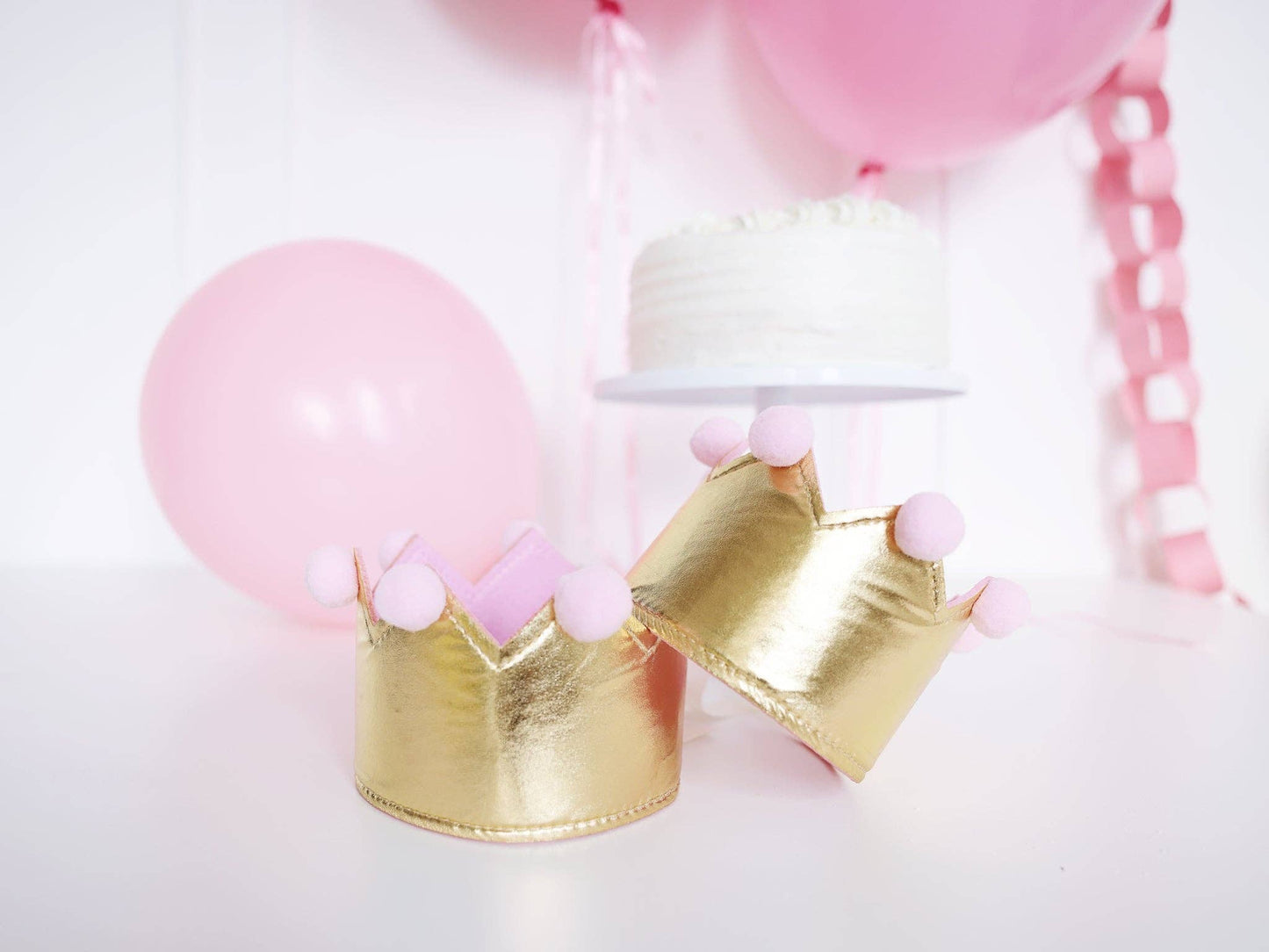 Gold & Pink Princess Birthday Crown