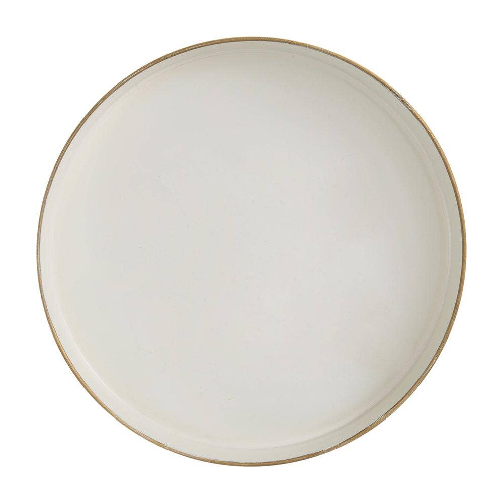 Mimosa Round Tray - White