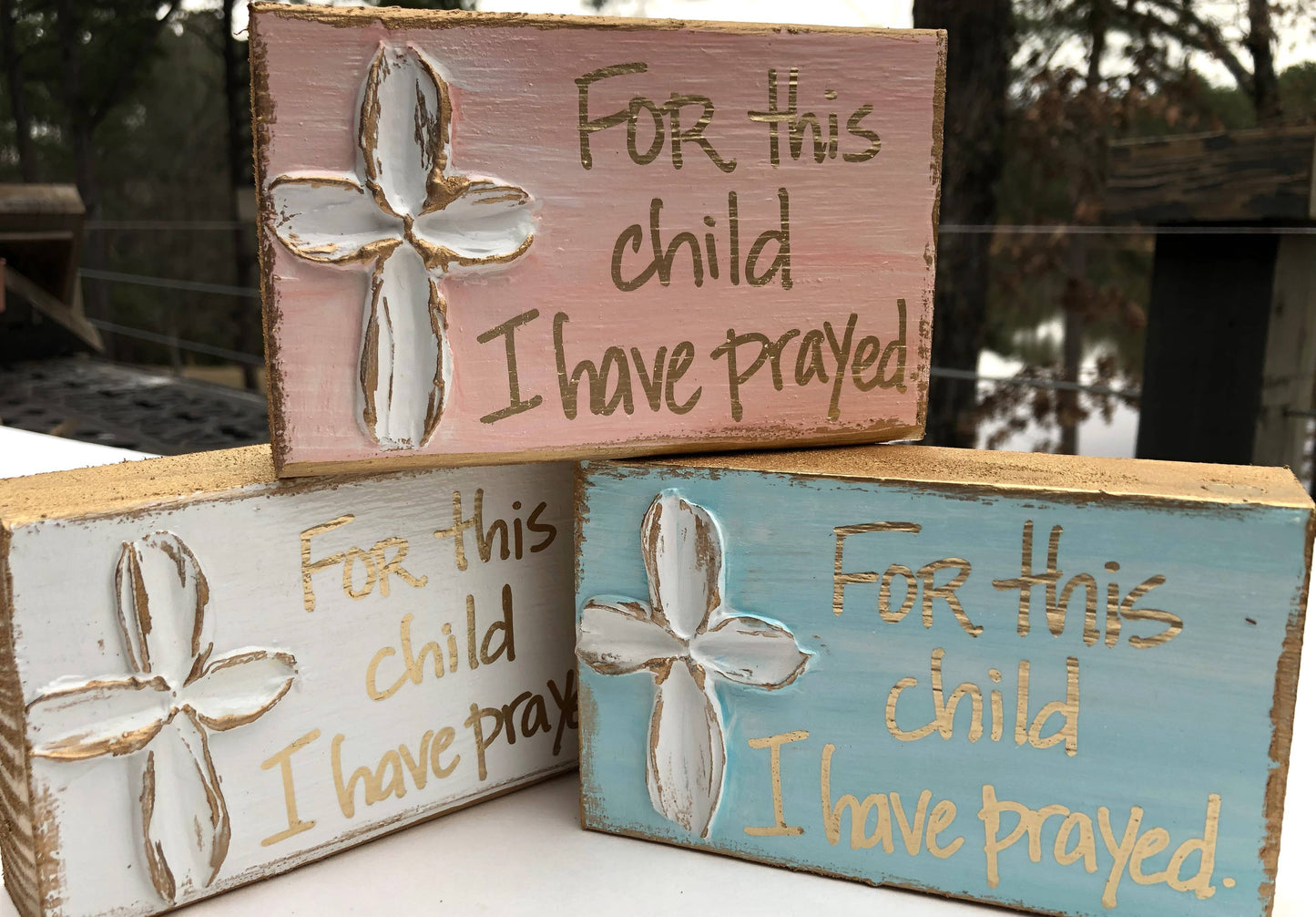"For This Child" Wood Block Painting Decor