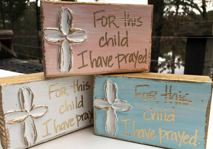 "For This Child" Wood Block Painting Decor