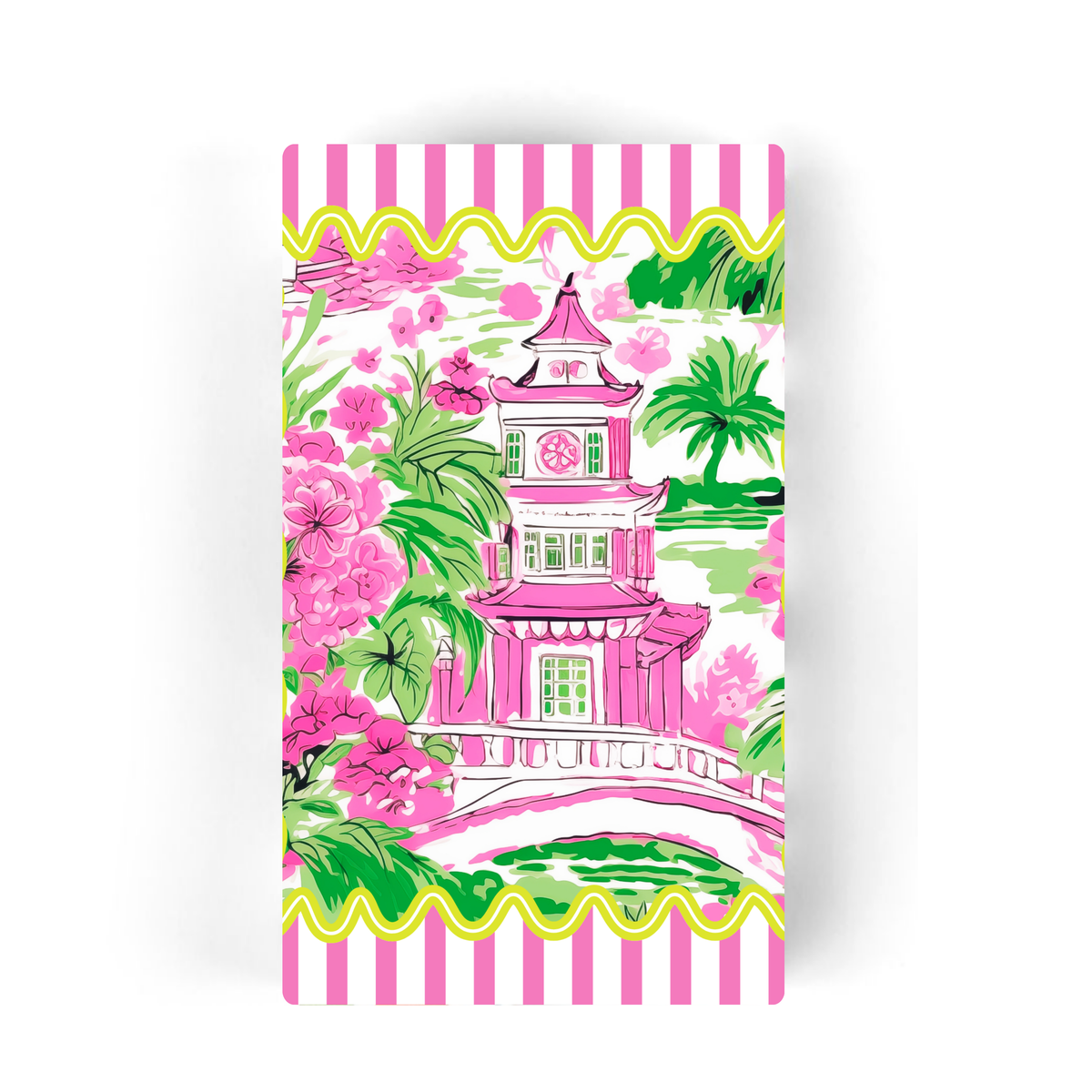 Chinoiserie Pink Stripes Guest Napkins (24ct)