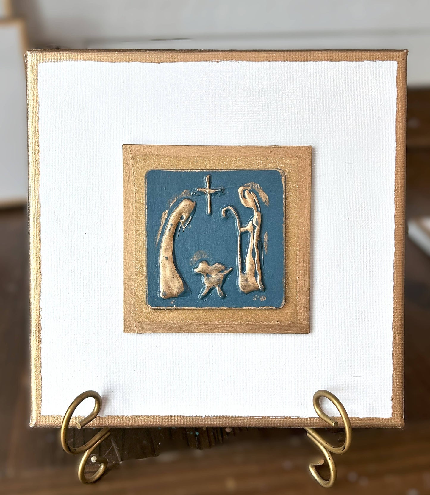 Nativity Intaglios - Gold, White, and Blue
