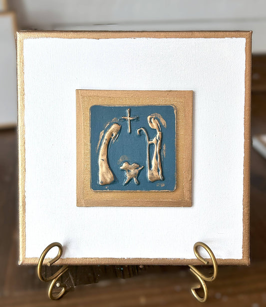 Nativity Intaglios - Gold, White, and Blue