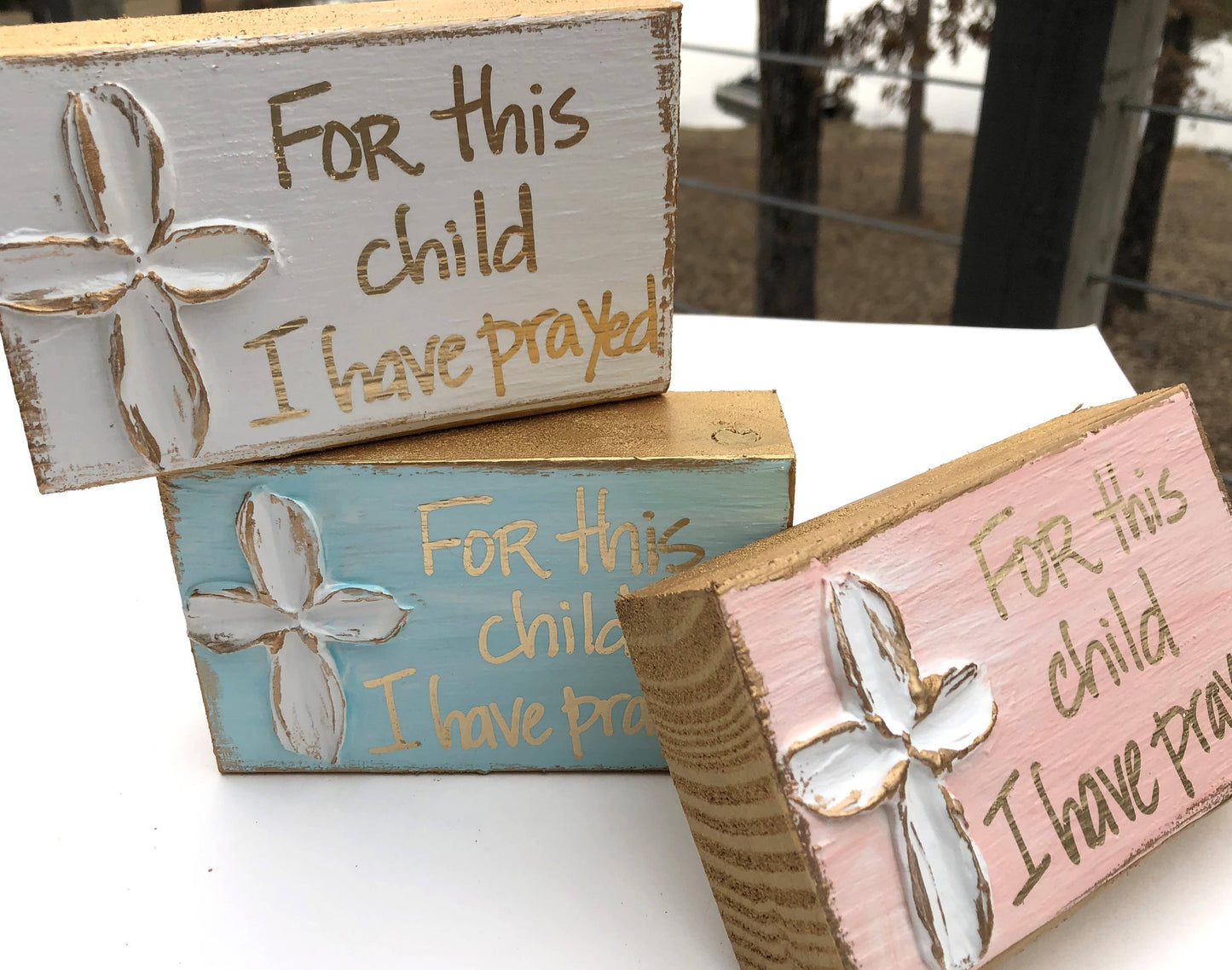 "For This Child" Wood Block Painting Decor