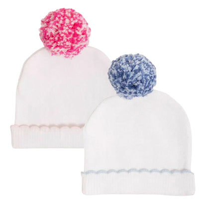 I'm Here Hat - Worth Ave White (Pink or Blue)