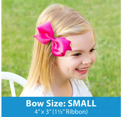 Small Classic Grosgrain Hair Bow (Plain Wrap)  Wee Ones