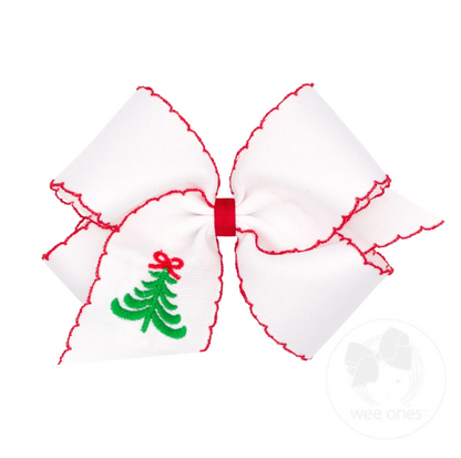 King Christmas Embroidered Moonstitch Bows by Wee Ones