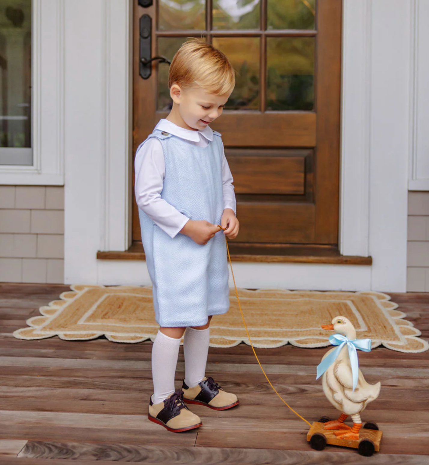 TBBC Peter Pan Collar Shirt/Onesie (Broadcloth) - Worth Ave White