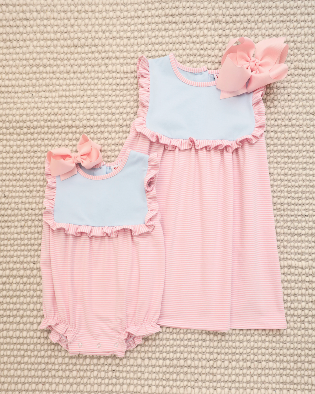 JB Ruby Bubble - Light Blue and Pink Stripe