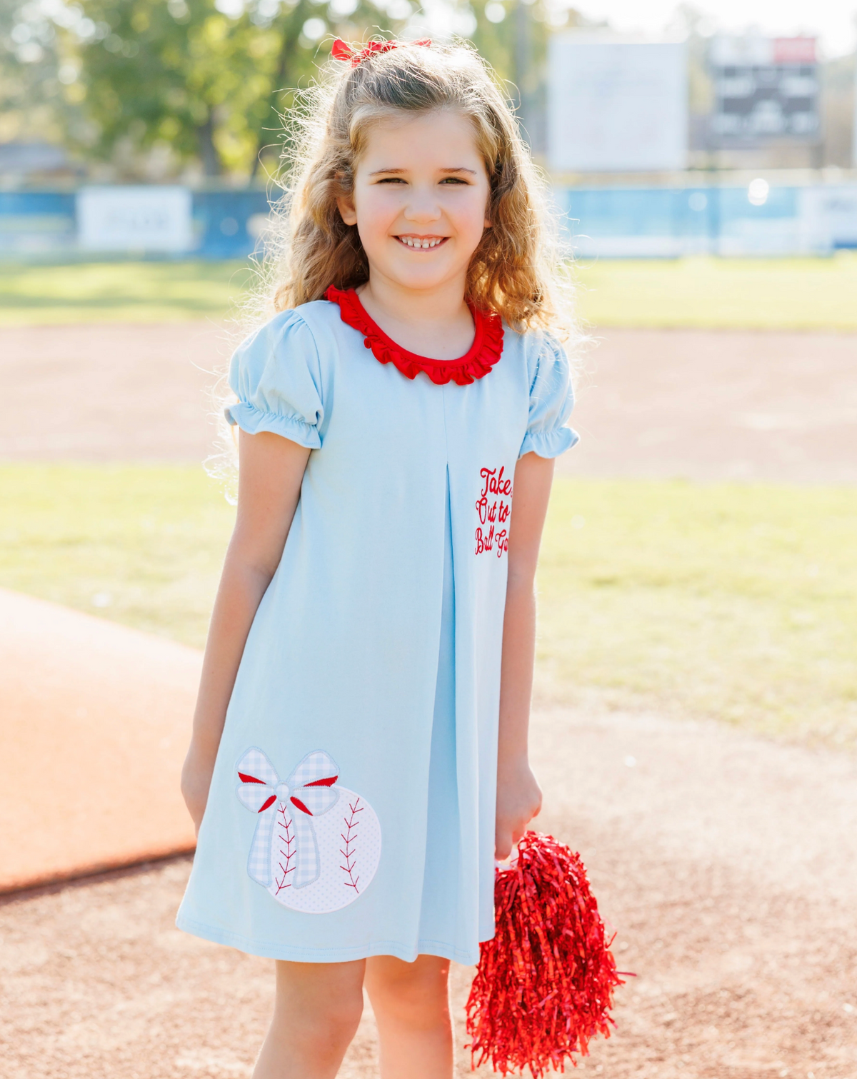 JB Take Me Out To The Ball Game Pleat Dress