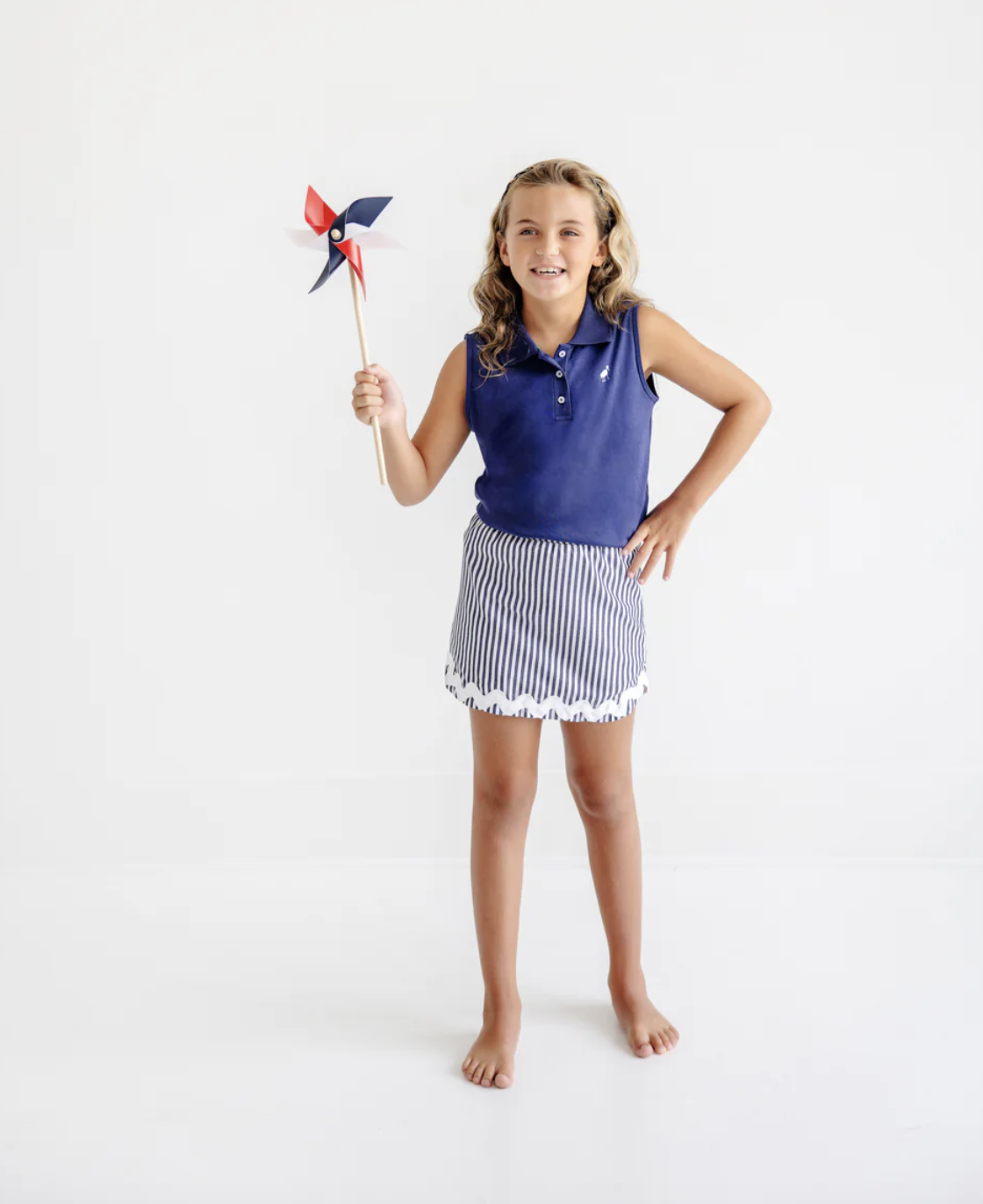 TBBC Susanne Skirt- Nantucket Navy Stripe/Wroth Avenue White