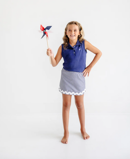 TBBC Susanne Skirt- Nantucket Navy Stripe/Wroth Avenue White