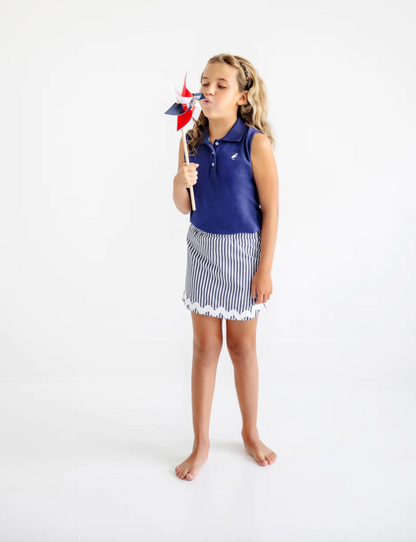 TBBC Susanne Skirt- Nantucket Navy Stripe/Wroth Avenue White