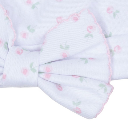 MB Juliette's Classics Print Hat Pink Roses (plain or bow)