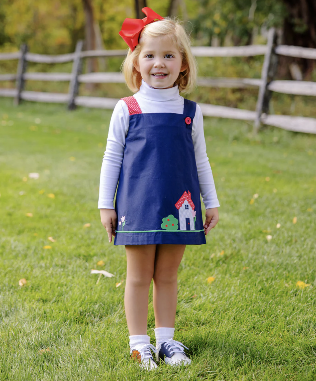 TBBC Jillian Jumper Set- House Nantucket Navy/ Richmond Red Microdot