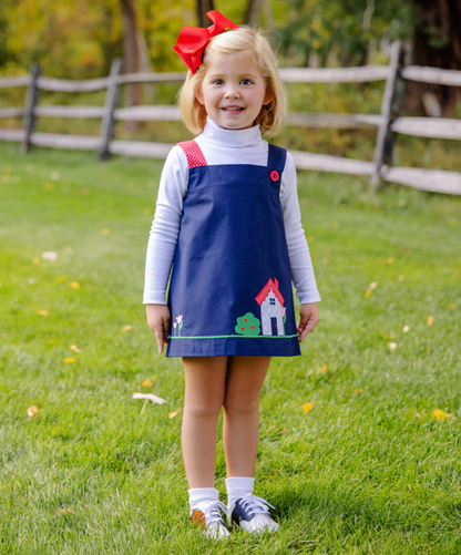 TBBC Jillian Jumper Set- House Nantucket Navy/ Richmond Red Microdot