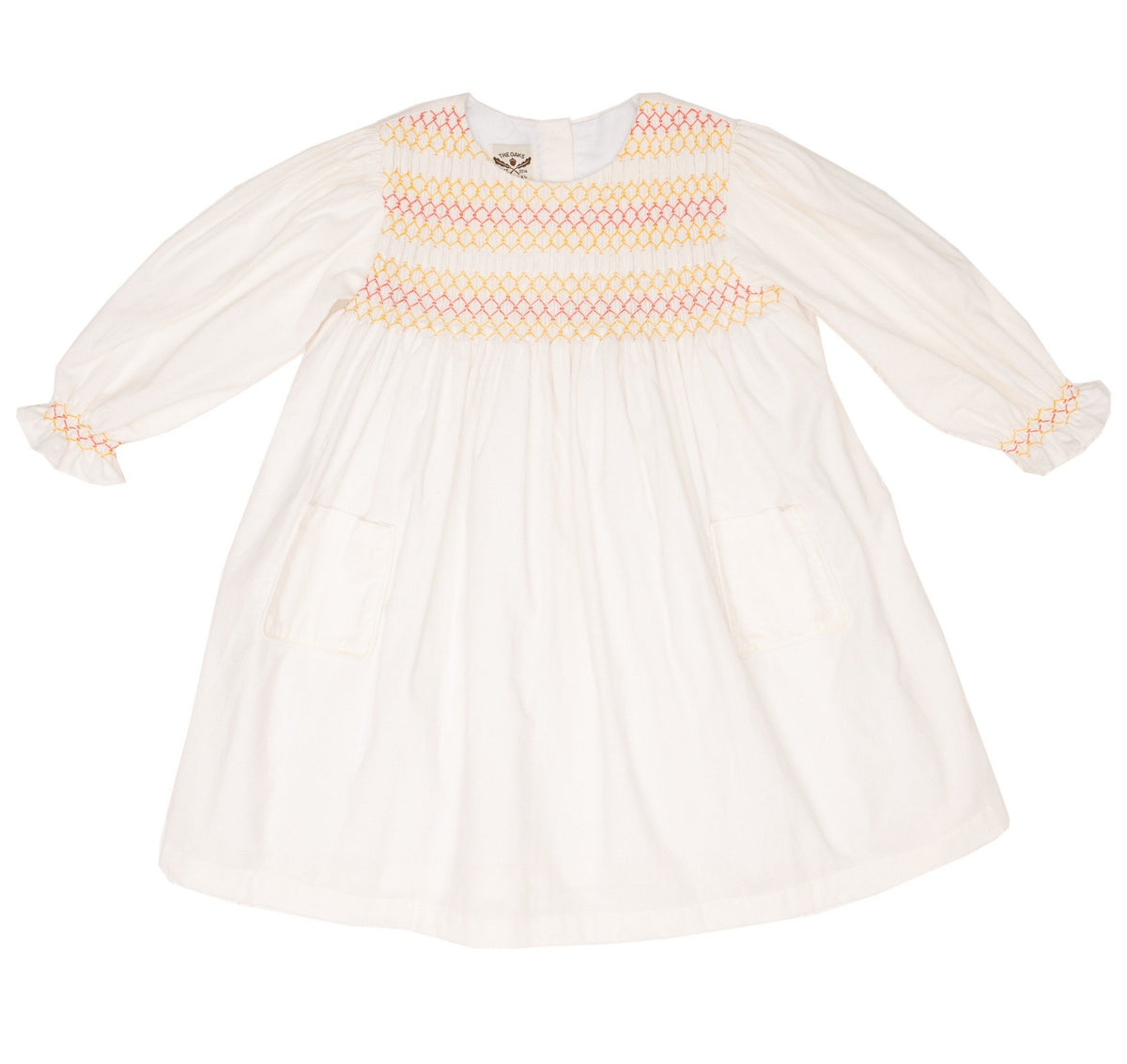 The Oaks Marty White Smocked Dress