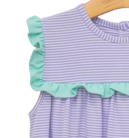 JB Bella Dress Lavender Stripe and Mint