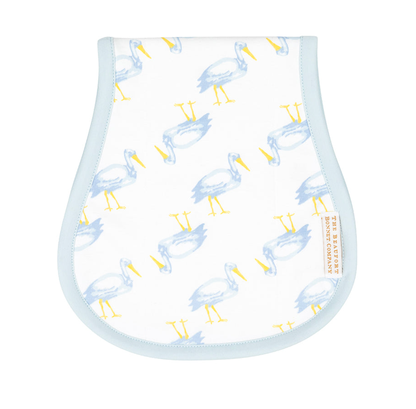TBBC Oopsie Daisy Burp Cloth Sir Proper Stork w/ Buckhead Blue