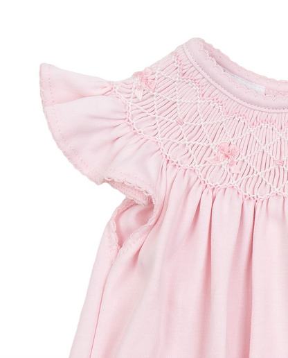 MB Ameila's Classics Pink Solid Bishop Flutters Bubble