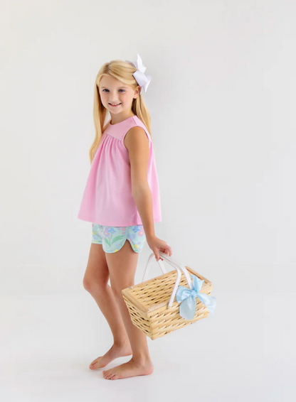 TBBC Cheryl Shorts- Bow- Glencoe Garden Party / Pier Party Pink
