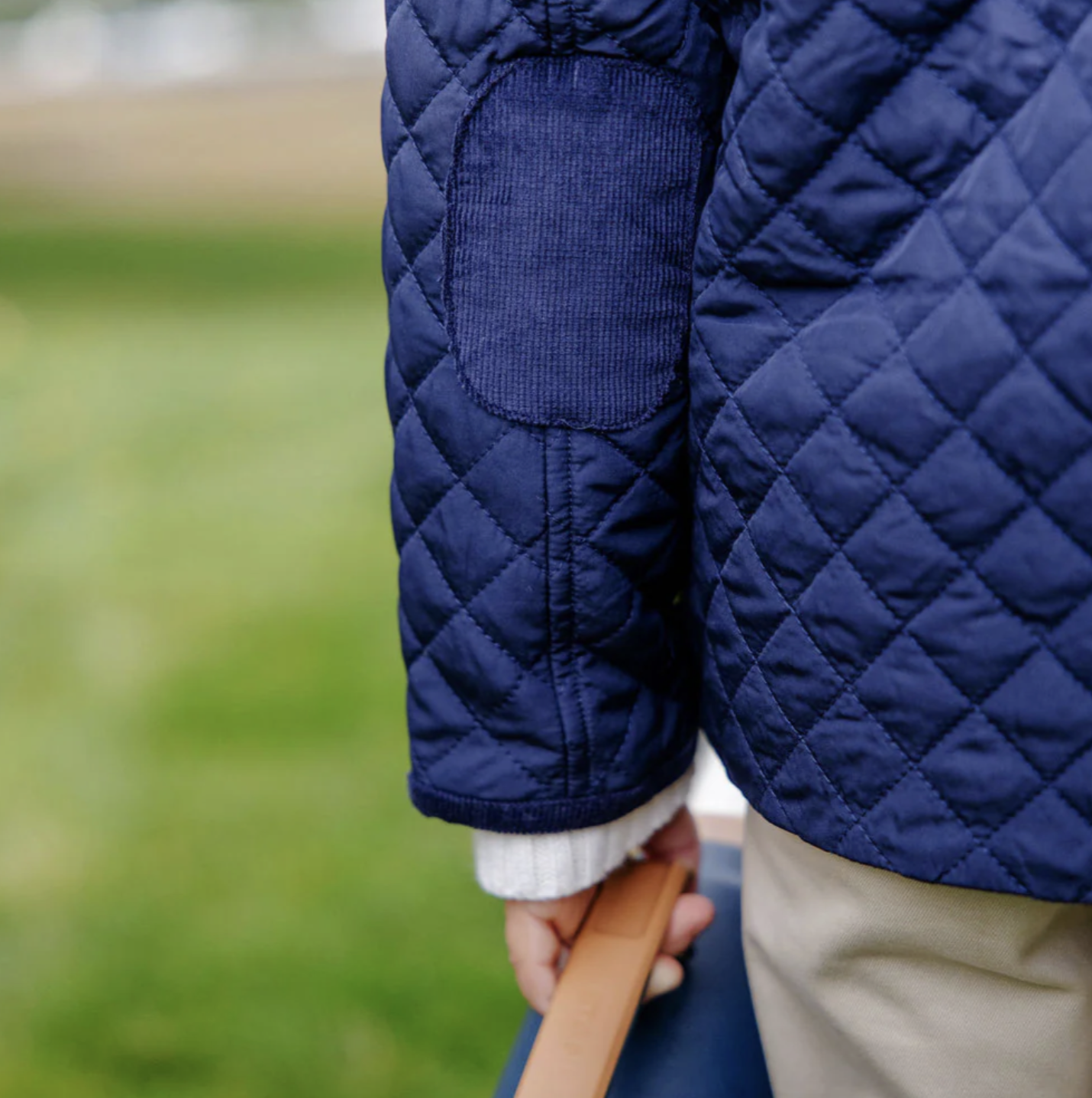 TBBC Caldwell Quilted Coat- Nantucket Navy with Palmetto Pearl