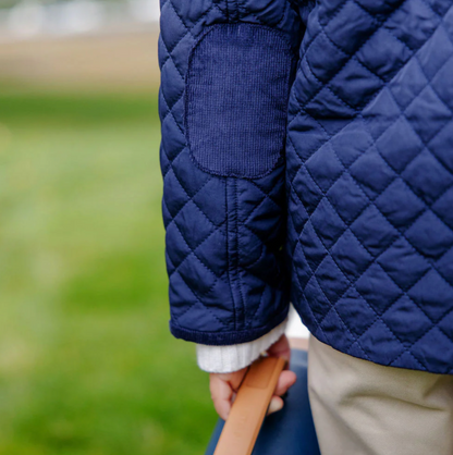 TBBC Caldwell Quilted Coat- Nantucket Navy with Palmetto Pearl