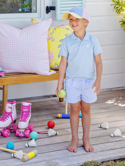 TBBC Sheffield Shorts Beale St Blue Stripe with Grace Bay Green