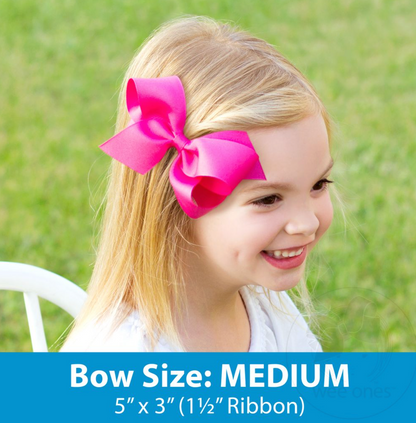 Medium Classic Grosgrain Hair Bow (Knot Wrap) Wee Ones