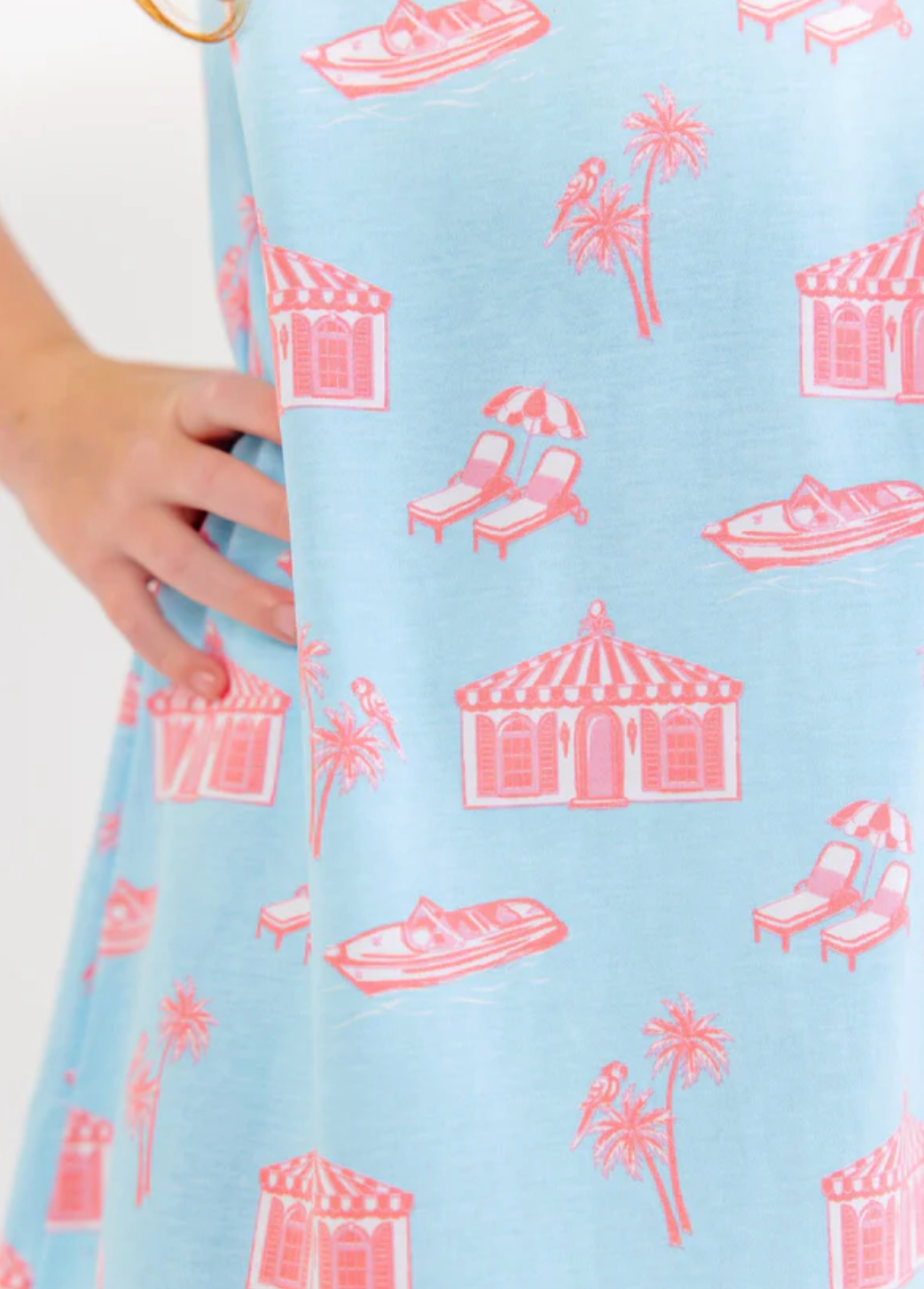 TBBC Angel Sleeve Polly Play Parrot Cay Canopy Sandpearl Pink